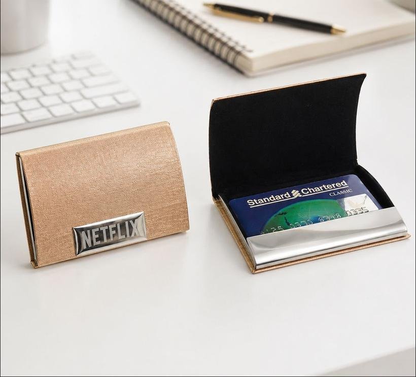 Champagne Curved Card Holder