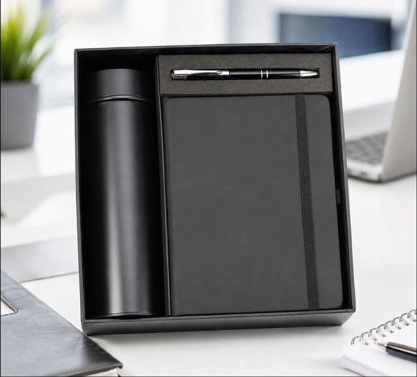 3-in-1 Notebook, Bottle & Pen Set