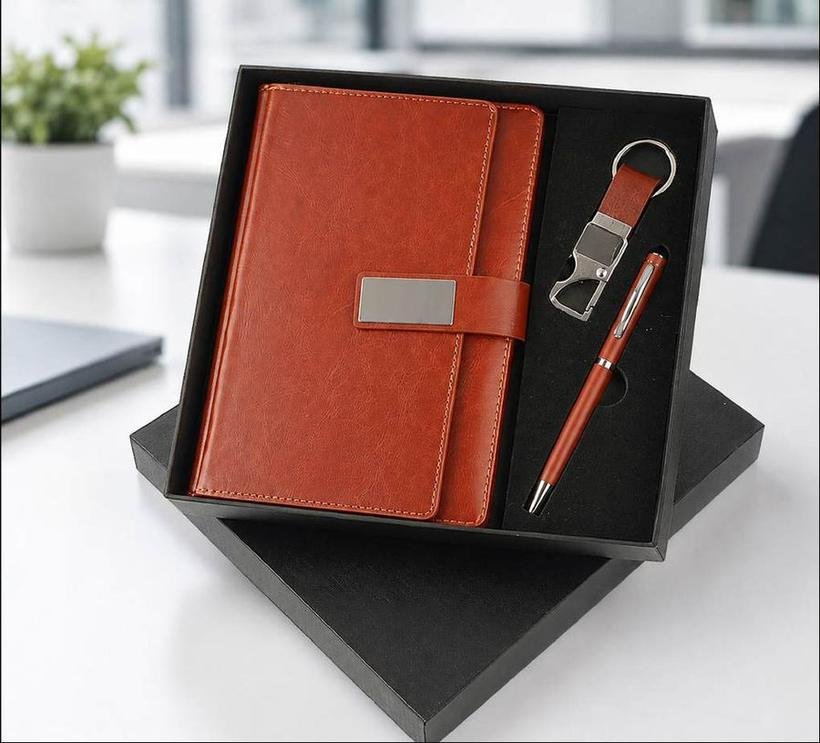 Magnetic Notebook, Pen & Keychain Set