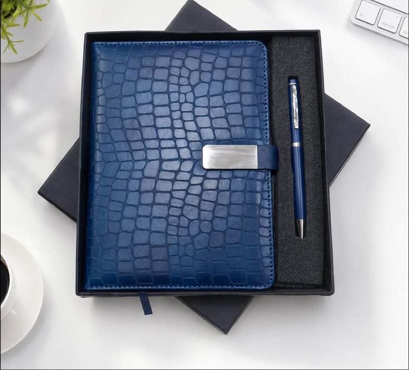 2-in-1 Executive Croc Notebook & Pen Set