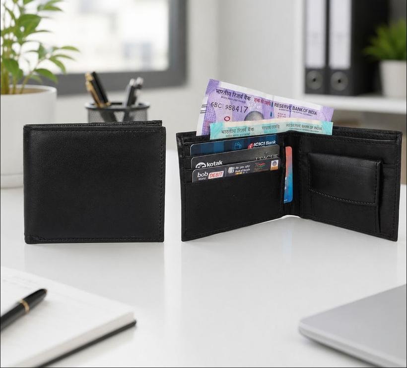 Classic Black Leather Wallet