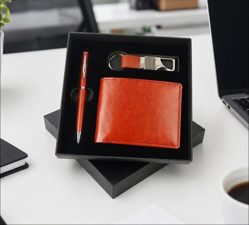 3-in-1 Wallet, Keychain & Pen Set