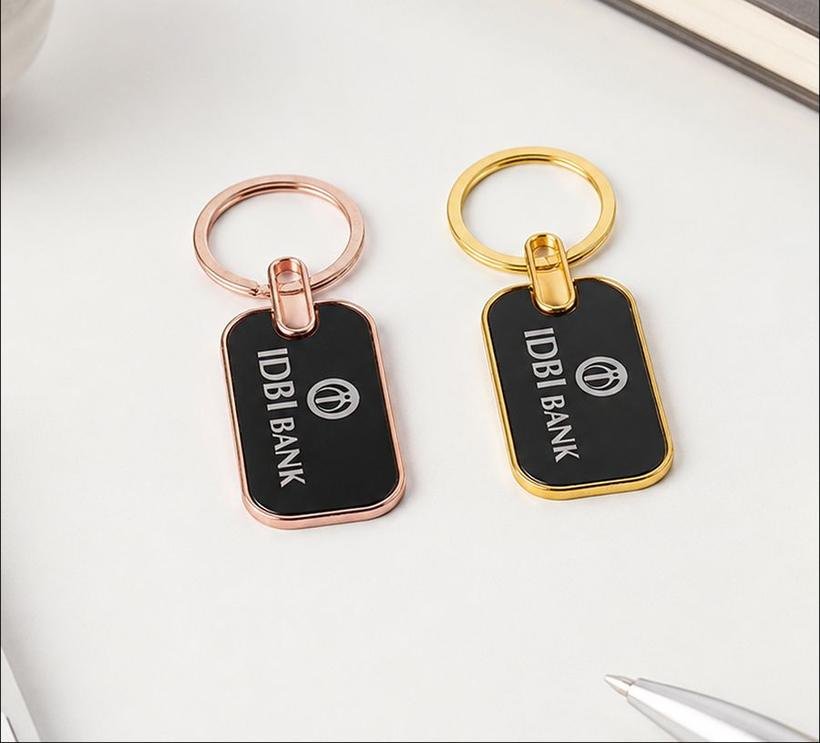 Gold Tag Keychain