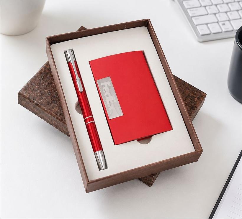 Card Holder & Pen Gift Set