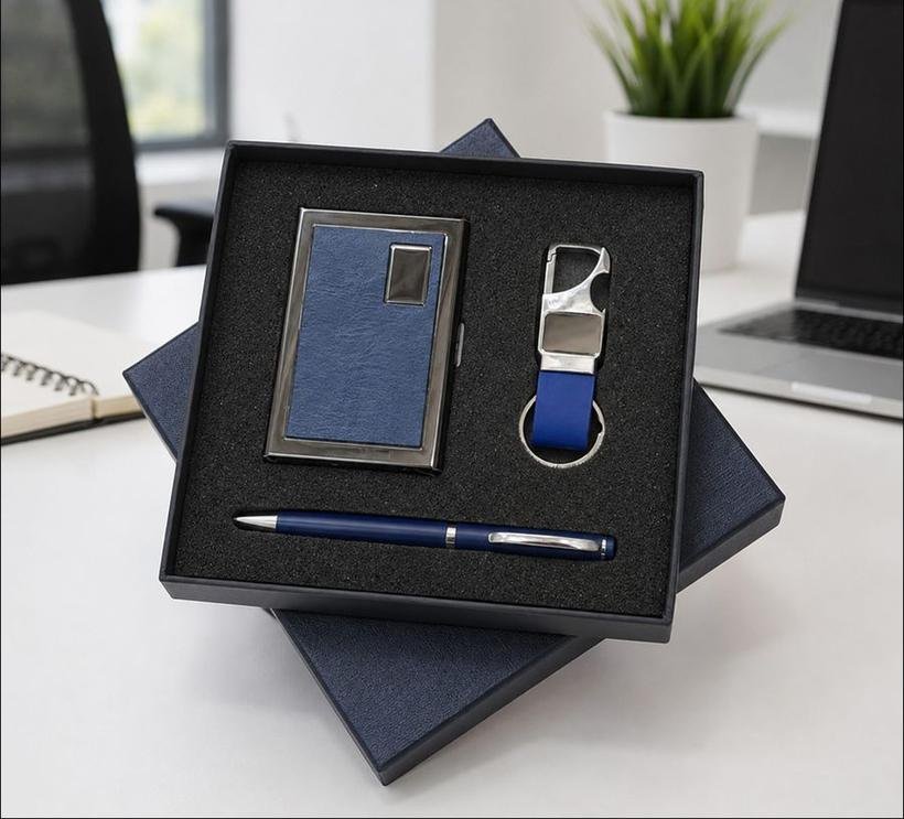 3-in-1 Denim Card Holder Gift Set
