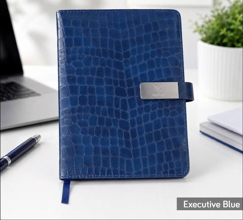 Executive Blue Croc Notebook