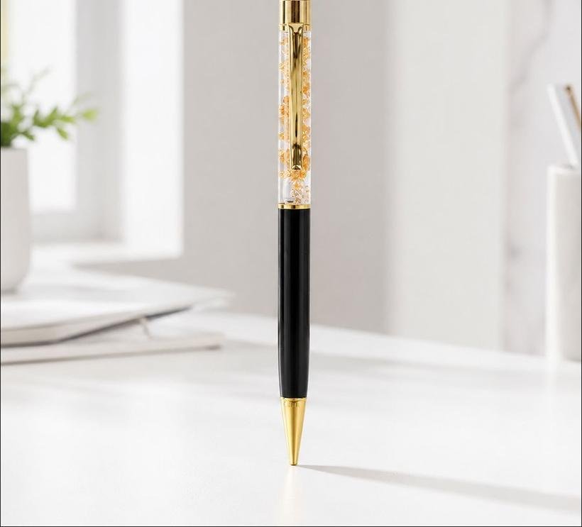 Gold Flake Crystal Pen