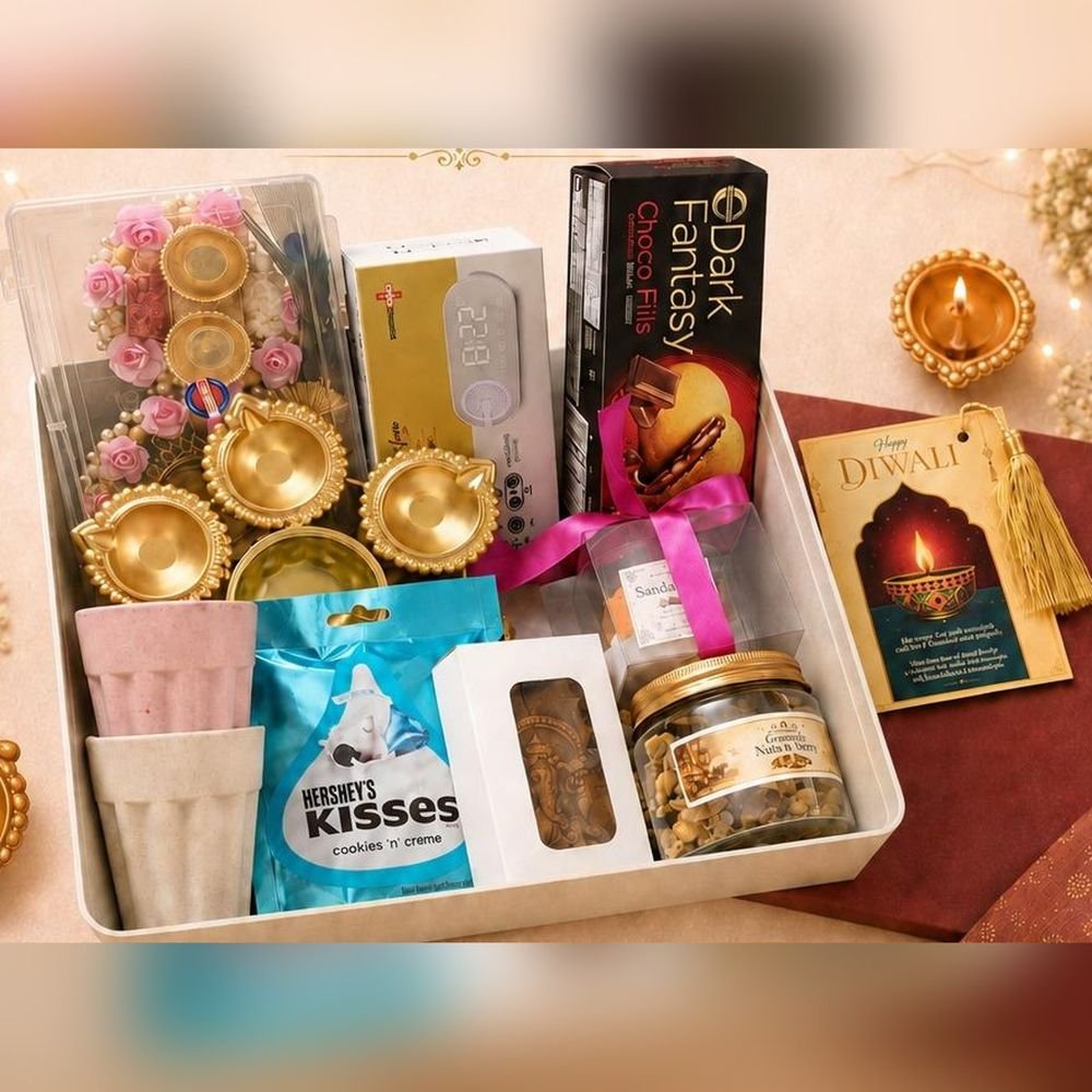 Bluetooth Clock & Chai Diwali Hamper